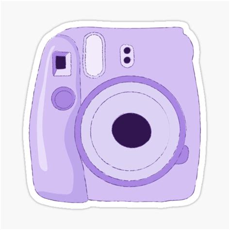 Purple Polaroid Camera Stickers Redbubble