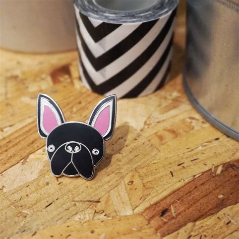 Frenchie Face Enamel Pin By Jolly Awesome