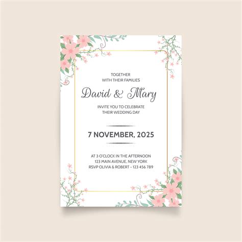 Wedding Invitation Template Free Download On Behance