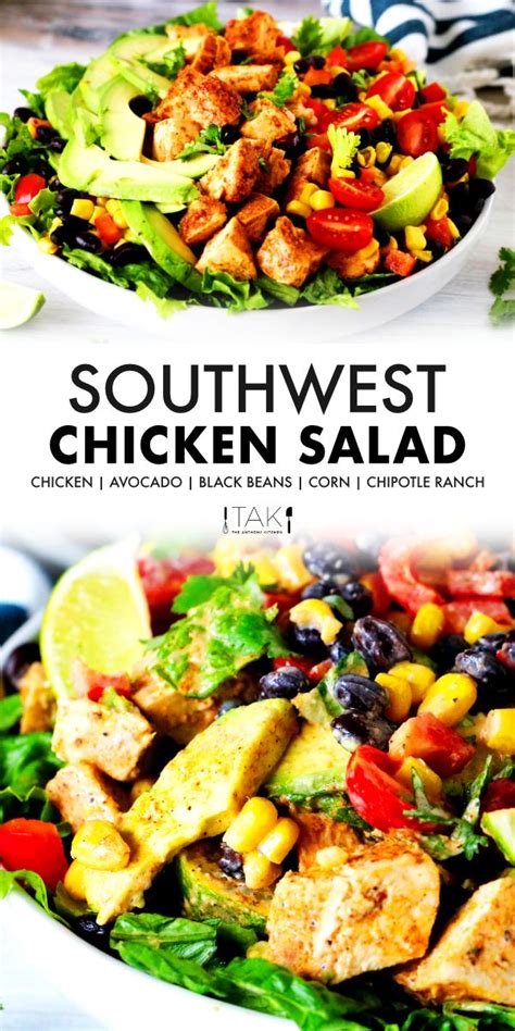 Southwest Chicken Salad And Chipotle Lime Dressing The