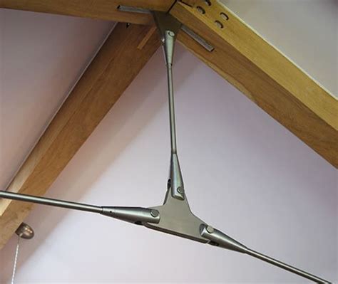 A Metal Object Suspended From The Ceiling In A Room