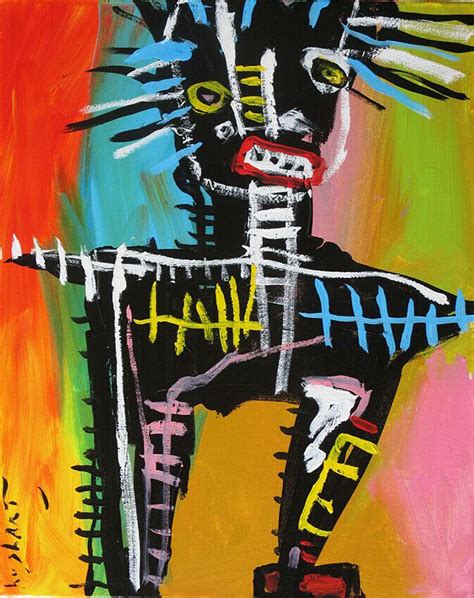 Original Jeff Hughart Painting Outsider Folk Art Basquiat Picasso