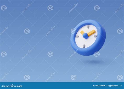 3d Vector Office Clock Time Period Concept Stock Vector Illustration