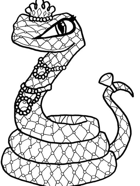 Snake Coloring Pages Realistic. A snake is one of the reptiles that has