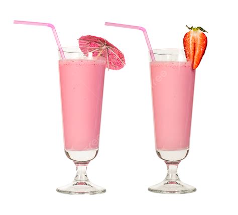 Strawberries Milk Shake Dieting Sweet Nutrition Juice Png