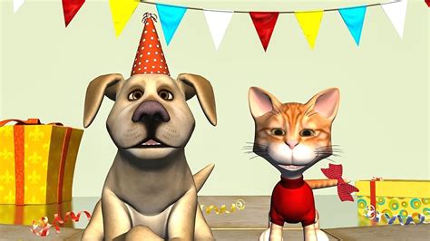 Funny Happy Birthday Song Cat And Dog Sing Happy Birthday