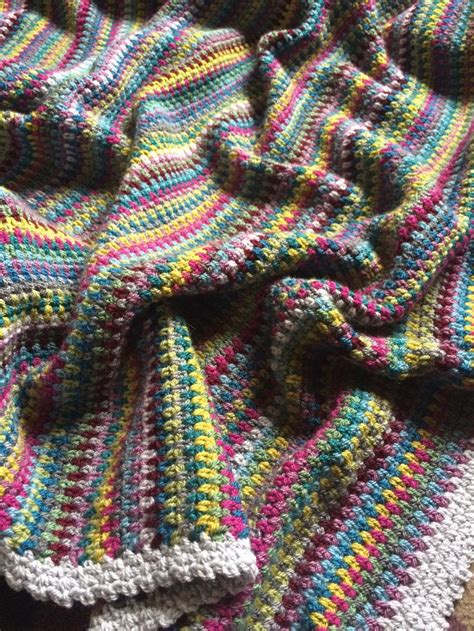 Moss Stitch Crochet Blanket By Crochetbyali Crochet For Beginners Blanket Crochet Blanket