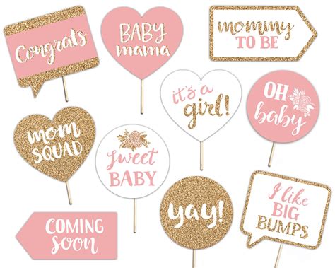 Baby Shower Gender Reveal Photo Booth Props New Born
