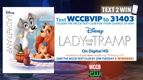 Text2win Disneys Lady And The Tramp On Digital Hd