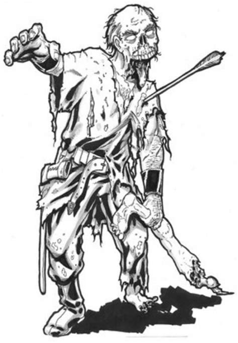 Not knowing what to do he sets out to find his family, after he's done that, he gets connected to a group to become the leader. War Warrior Zombie Coloring Page : Kids Play Color