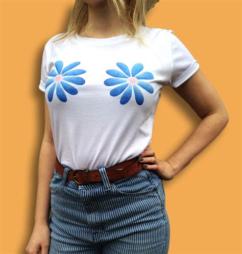 Flower Boobs Shirt Girl Power Feminist Shirt S Fashion Etsy Uk