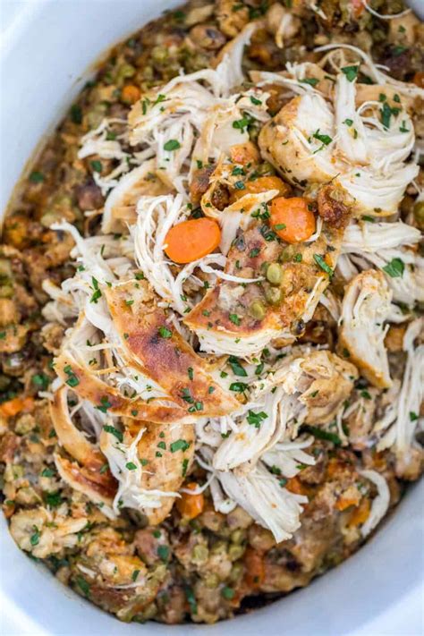 Crockpot Chicken And Stuffing Ultimate Comfort Food The Shortcut