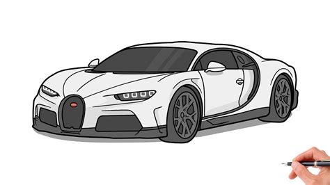 How To Draw A Bugatti Chiron Super Sport 2022 Drawing Bugatti Chiron