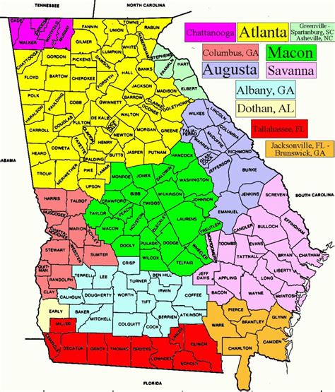 Printable Georgia Zip Code Map Web List Of All Zip Codes For The State Of Georgia Ga