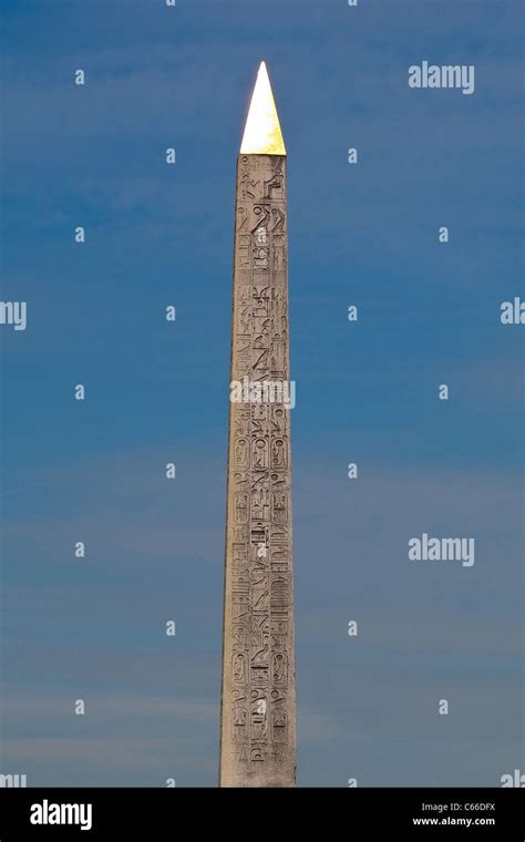 The Obelisk From Luxor In Egypt Standing In Place De La Concorde In