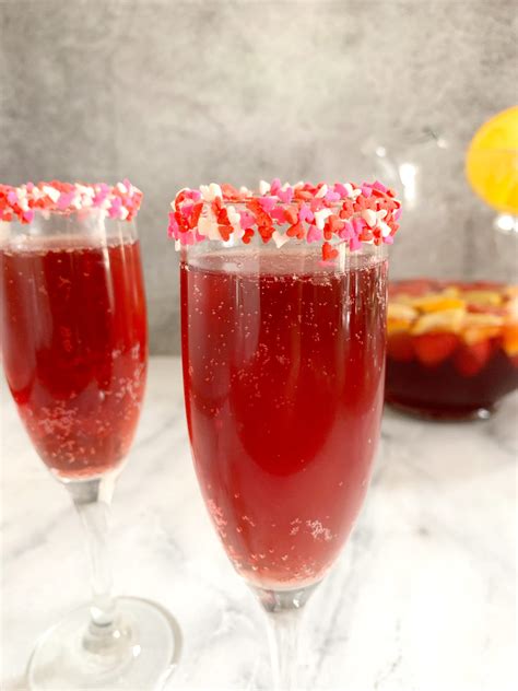 Sweet And Sparkling Punch An Easy Valentines Day Cocktail