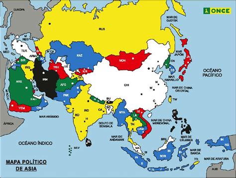 Mapa Pol Tico De Asia Pa Ses Y Capitales Web De Once