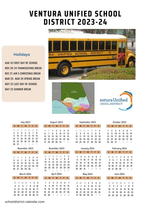Ventura Unified School District Calendar Holidays 2023 2024