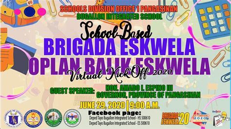 Bis School Based Brigada Eskwela And Oplan Balik Eskwela Virtual Kick
