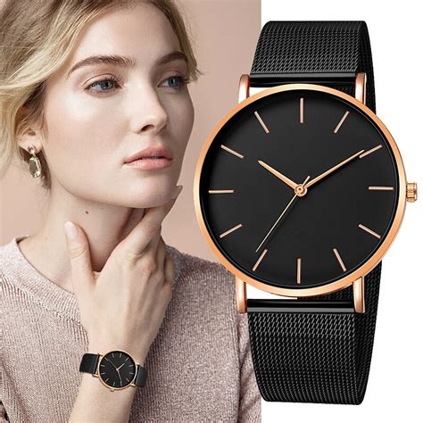 2021 fashion reloj mujer quartz watch simple watch ladies mesh stainless steel leisure bracelet