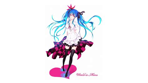 Vocaloid Hatsune Miku Anime Girls Blue Hair Simple Background Long Hair