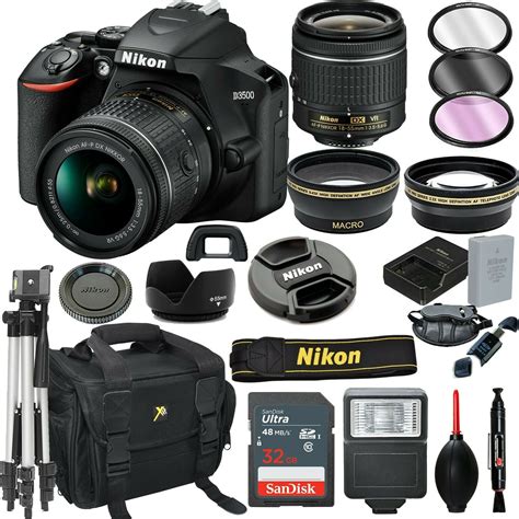 Nikon D3500 Digital Slr Camera Shadowy 18 55mm Vr Lens 32gb Bundle