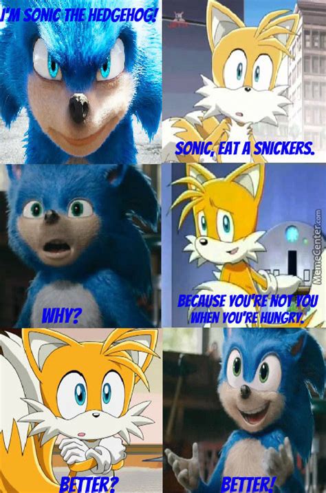 Sonic The Hedgehog Movie Meme Snickers By Hkp1992 Meme