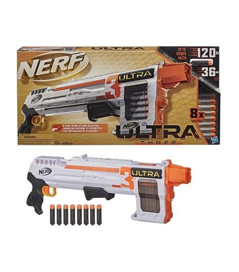 Nerf Ultra Three Blaster 8x Ultra Blaster Gun 8 Dart Pump Action