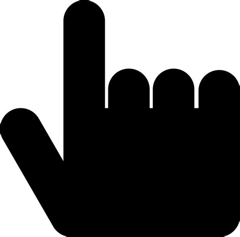 Black Hand Pointing Up Svg Png Icon Free Download 51270