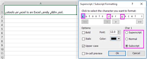 How To Format Part Text As Superscript Or Subscript Within A Cell