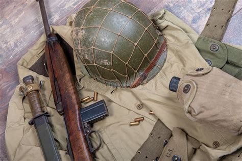 World War Two Military American Equipment Stock Photo Image Of Combat
