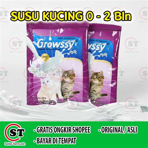 Susu Kucing Growssy Milk Sachet 20gr Kitten Cat 20 Gram Baby Milk 0 2