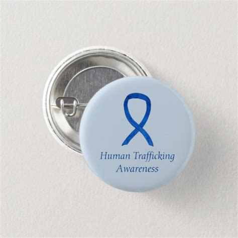 Human Trafficking Awareness Ribbon Custom Pin Zazzle