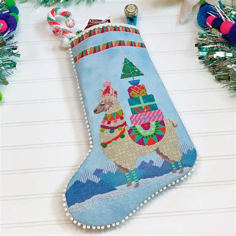 Links preceded by an asterisk (*) lead directly to pdf files. Fa-La-La-Llama Christmas Stocking Cross Stitch Pattern ...