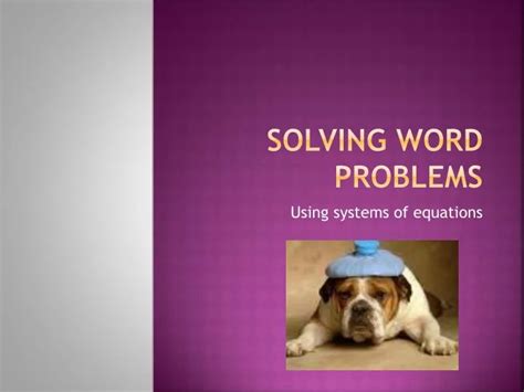 Ppt Solving Word Problems Powerpoint Presentation Free Download Id