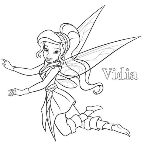 Vidia Fairy Coloring Pages Clip Art Library