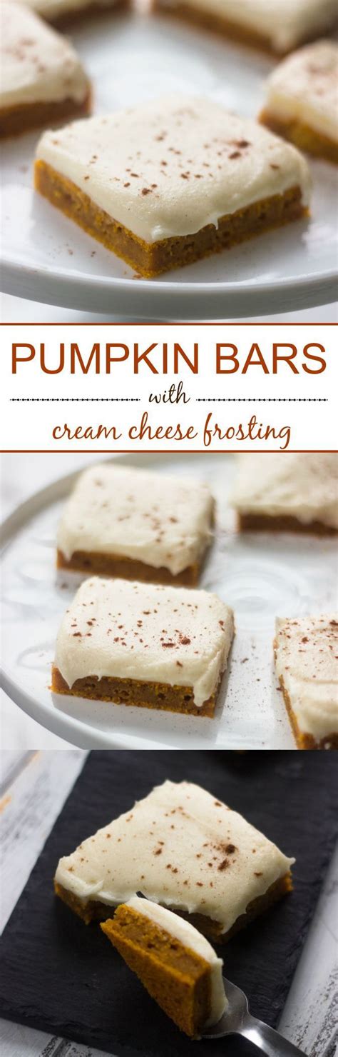 This easy pumpkin bars recipe is the ultimate fall treat! Pumpkin Bars with Cream Cheese Frosting | Gimme Delicious | Pumpkin recipes, Pumpkin dessert ...
