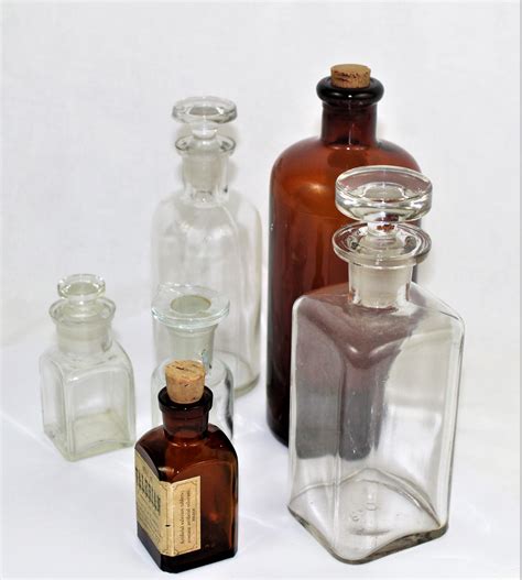 Antique Apothecary Bottles Collection Of Six Apothecary Bottles