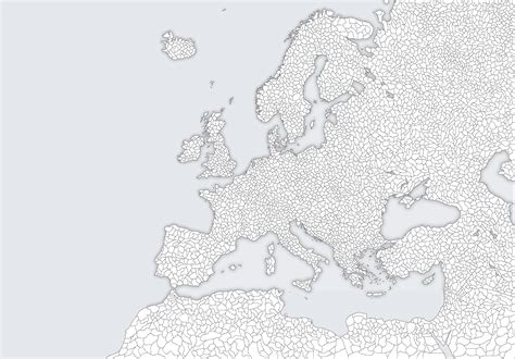 Blank Map Europe Subdivisions