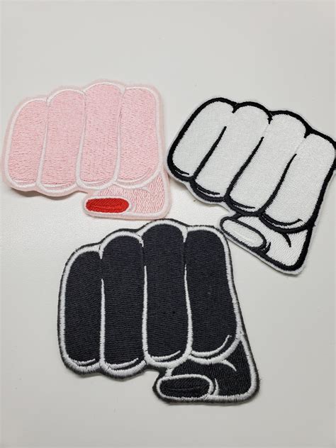 Custom Fist Embroidered Patch Fist Patches Finger Patch Felt Patch Etsy