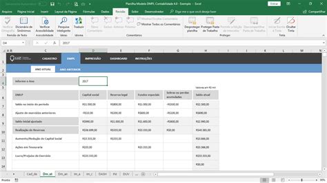 Planilhasvc Planilha Modelo Dmpl Contabilidade Em Excel 40