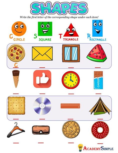 Shapes Of Items 1 Kids Learning Activities Shapes Shapes Activities