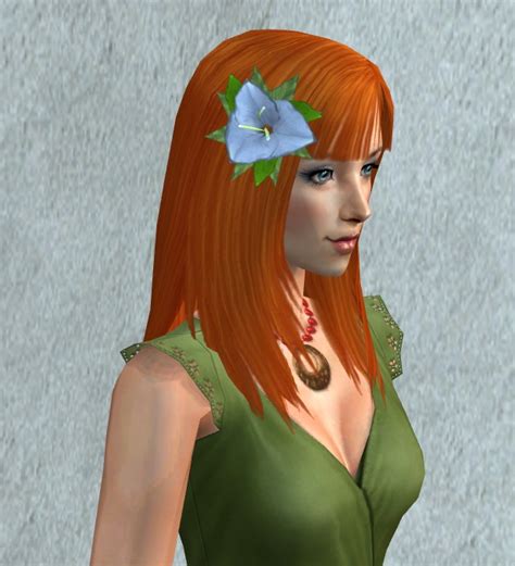 Theninthwavesims The Sims 2 Hair Flower As Accessory Converted From