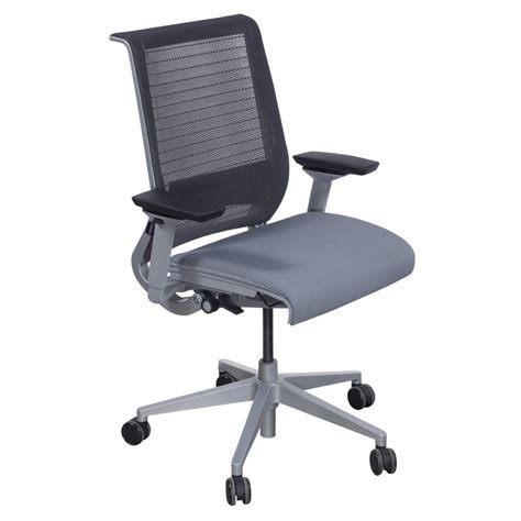 This allows you to move the lumbar support up or down to exactly the position where you need the most support. Steelcase Think Used Mesh Back Task Chair, Gray | National ...
