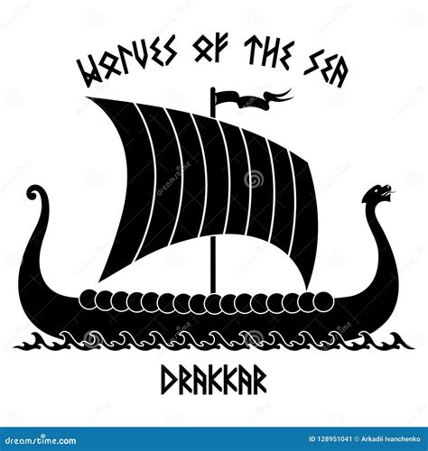 Una Imagen Escandinava Antigua De Una Nave Drakkar De Viking