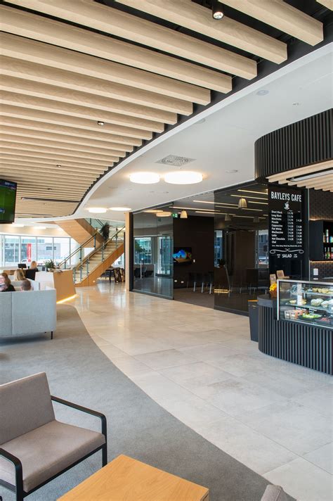 There is a range of design options to choose from, for both residential and commercial spaces. Acoustic wood-look Baffle Beams | False ceiling design