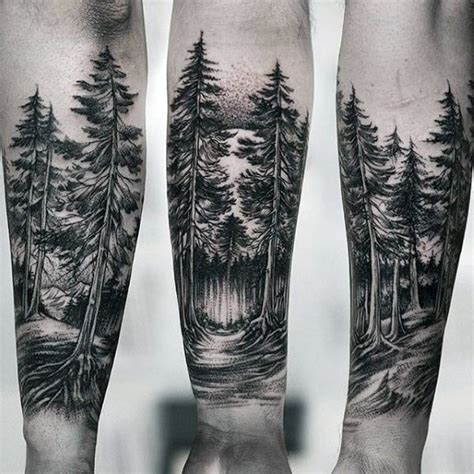 The ability to slowly add shrubbery over time. 100 Forest Tattoo Designs For Men - Masculine Tree Ink Ideas