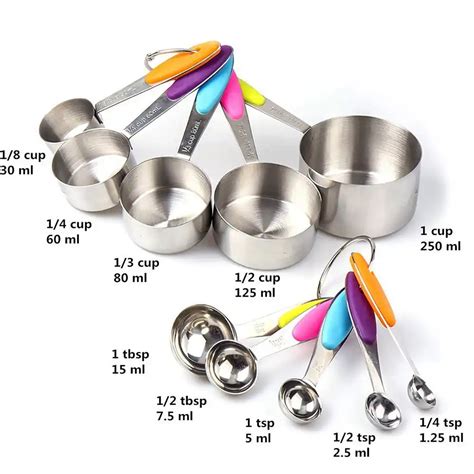 10pcsset Stainless Steel Measuring Spoons For Measuring Dry And