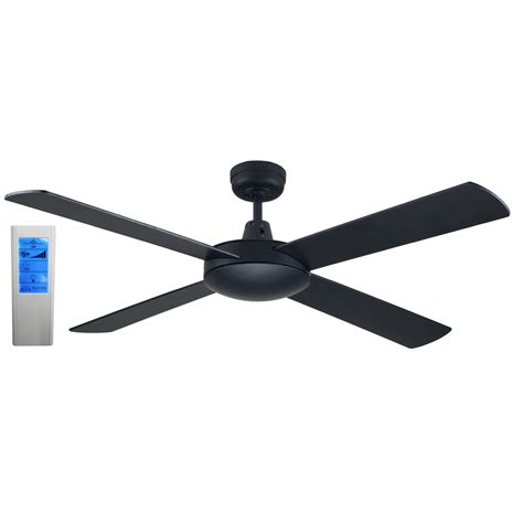 Genesis 52 Inch Ceiling Fan Black White Touch Pad Remote Ceiling
