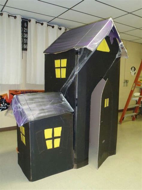 Haunted Cardboard Box Mansion Complete With Black Light